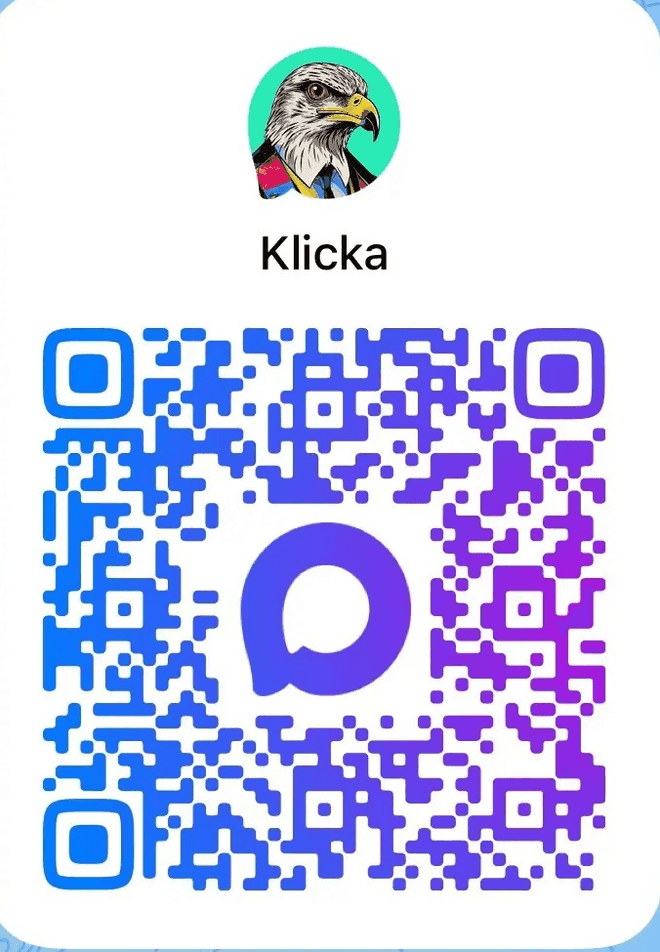 QR-код на профиль Klicka в мессенджере MAX
